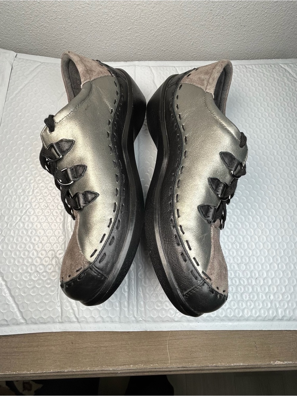Ziera Allsorts Women's Sneakers Black/Slate/Pewter Leather Size 7